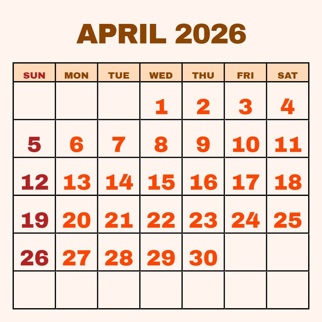 Custom April May June 2026 Calendar Printable Planning PDF Download