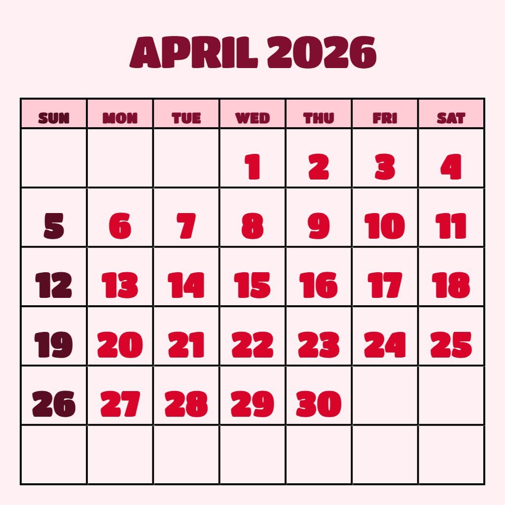 Editable April May June 2026 Calendar Printable Planning PDF Download