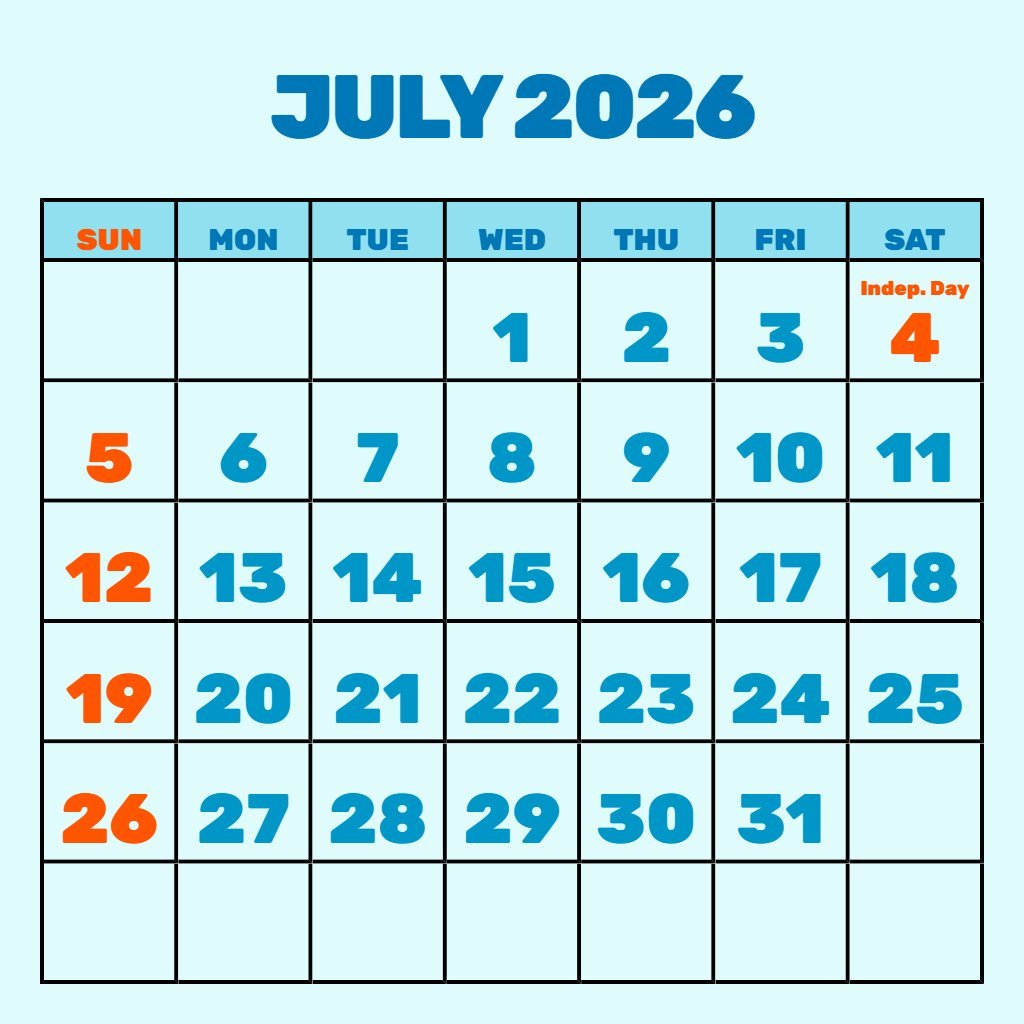 Free July To December 2026 Calendar Printable Planning PDF Download Free July To December 2026 Calendar Printable Planning PDF Download