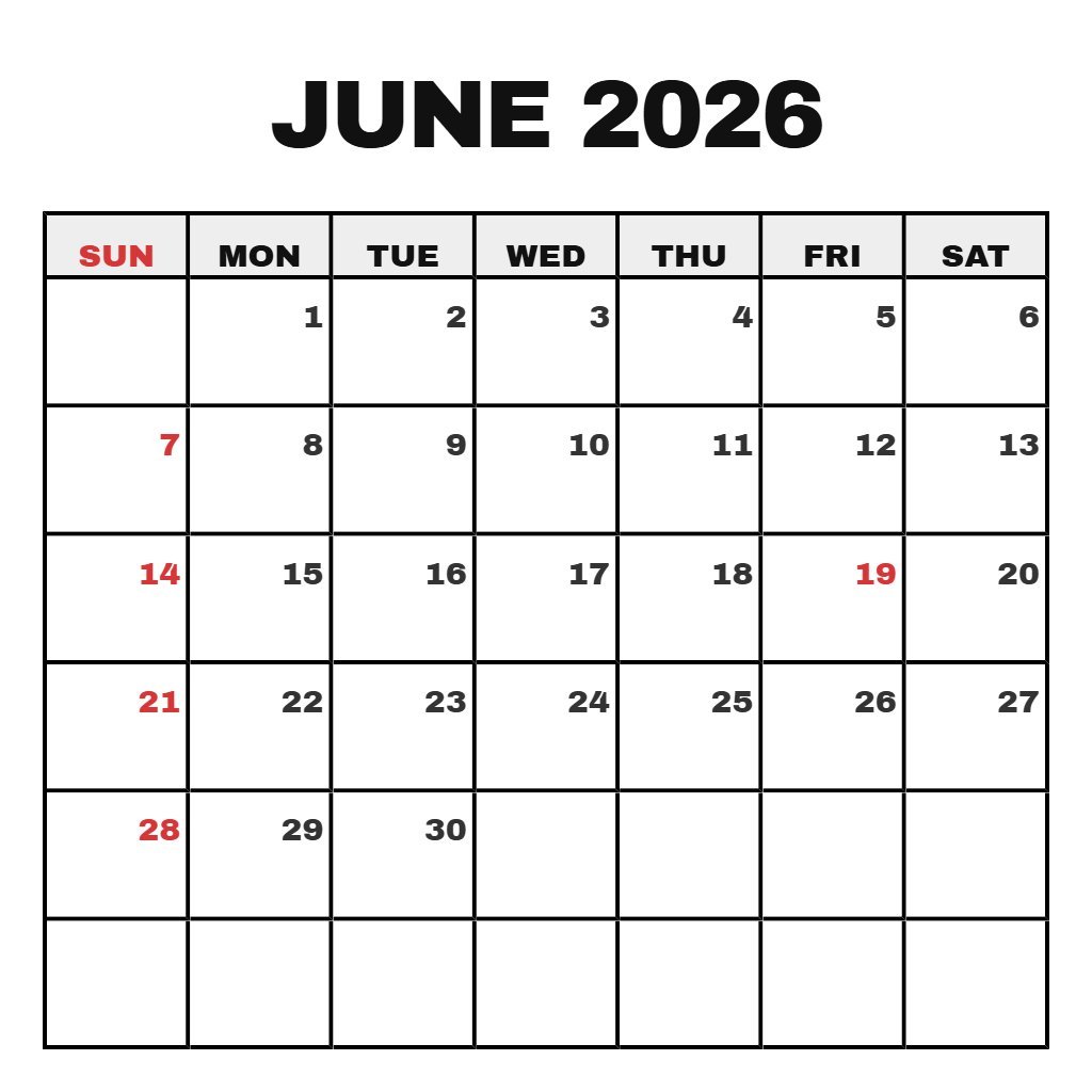Cute June 2026 Calendar Printable Pdf Wallpaper PDF Download