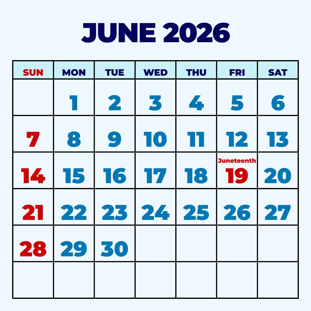 Free June 2026 Calendar Printable Wiki Wallpaper PDF Download