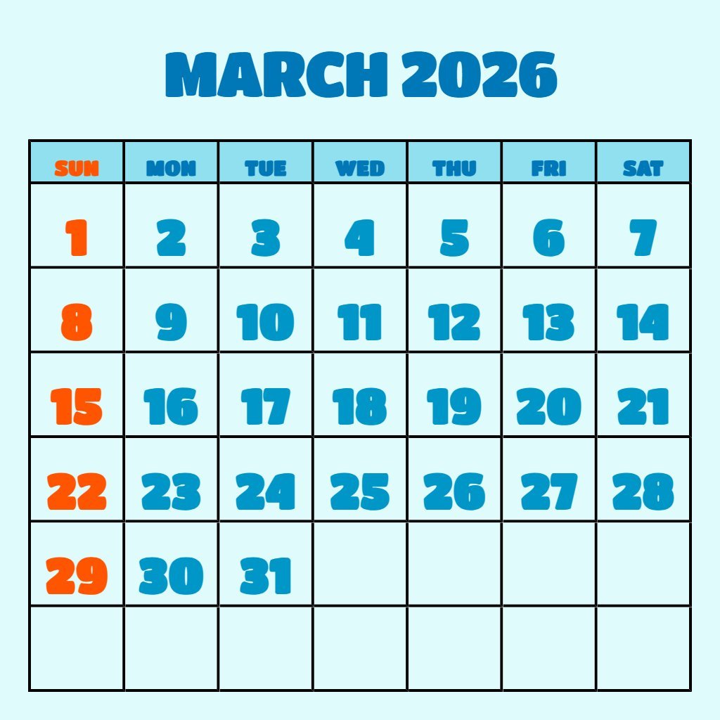 Custom March 2026 Calendar Printable With Holidays Wallpaper PDF Download Custom March 2026 Calendar Printable With Holidays Wallpaper PDF Download