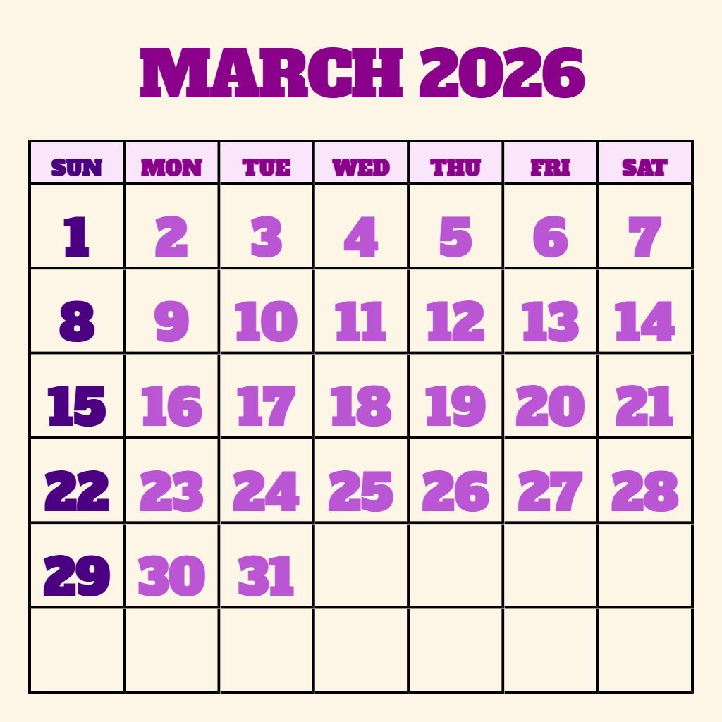 Cute March And April 2026 Calendar Printable Notes PDF Download Cute March And April 2026 Calendar Printable Notes PDF Download