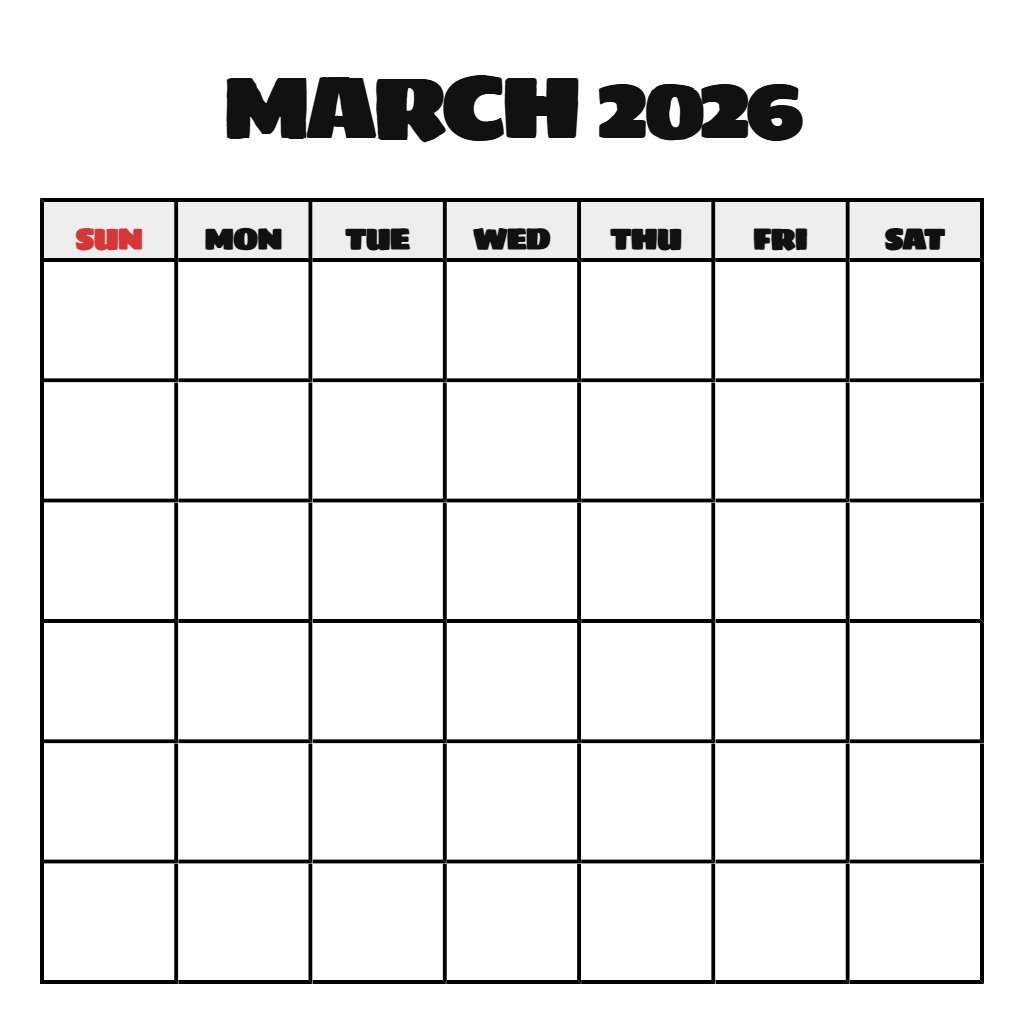 March And April 2026 Calendar Printable Blank PDF Download March And April 2026 Calendar Printable Blank PDF Download