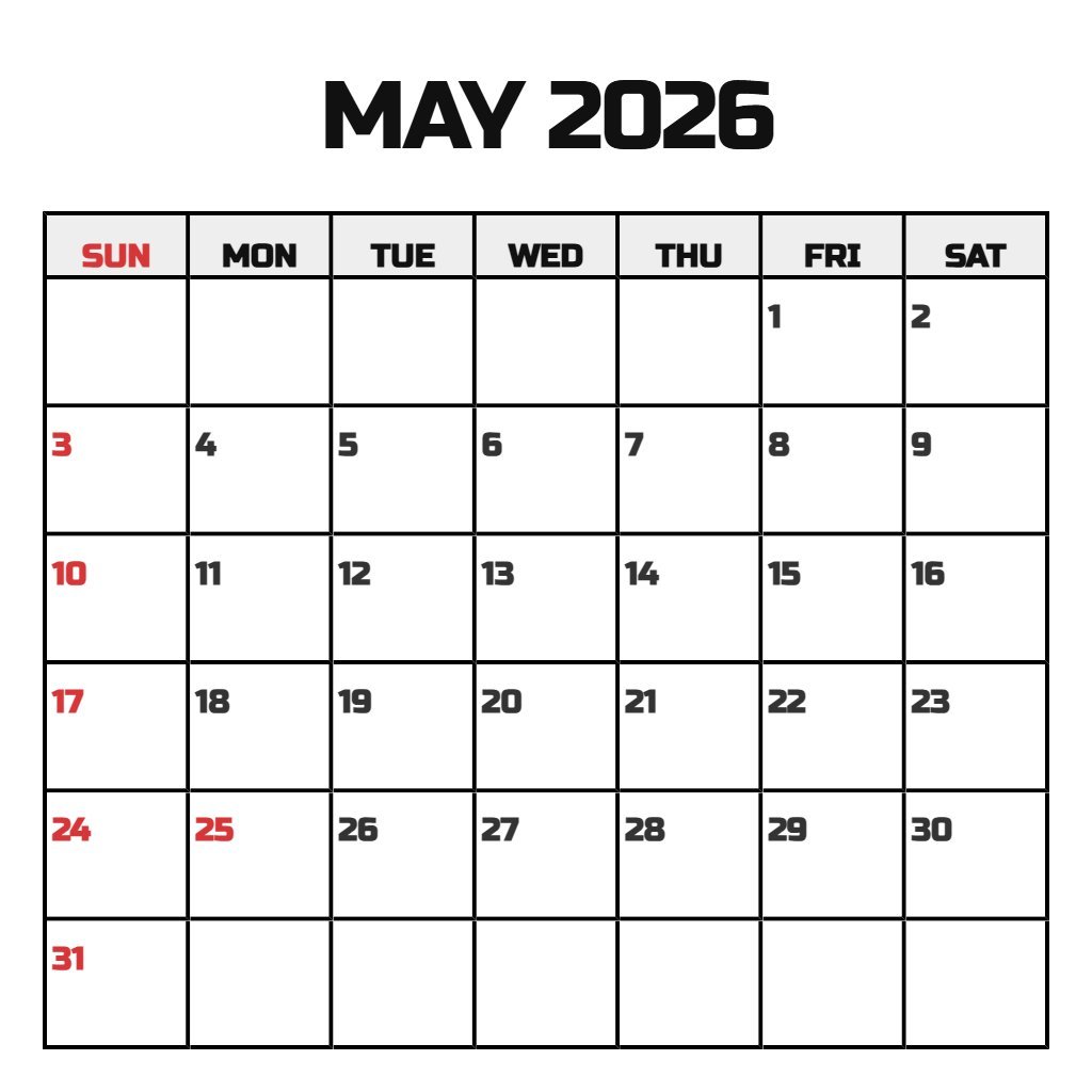 Custom May 2026 Calendar Wallpaper Download