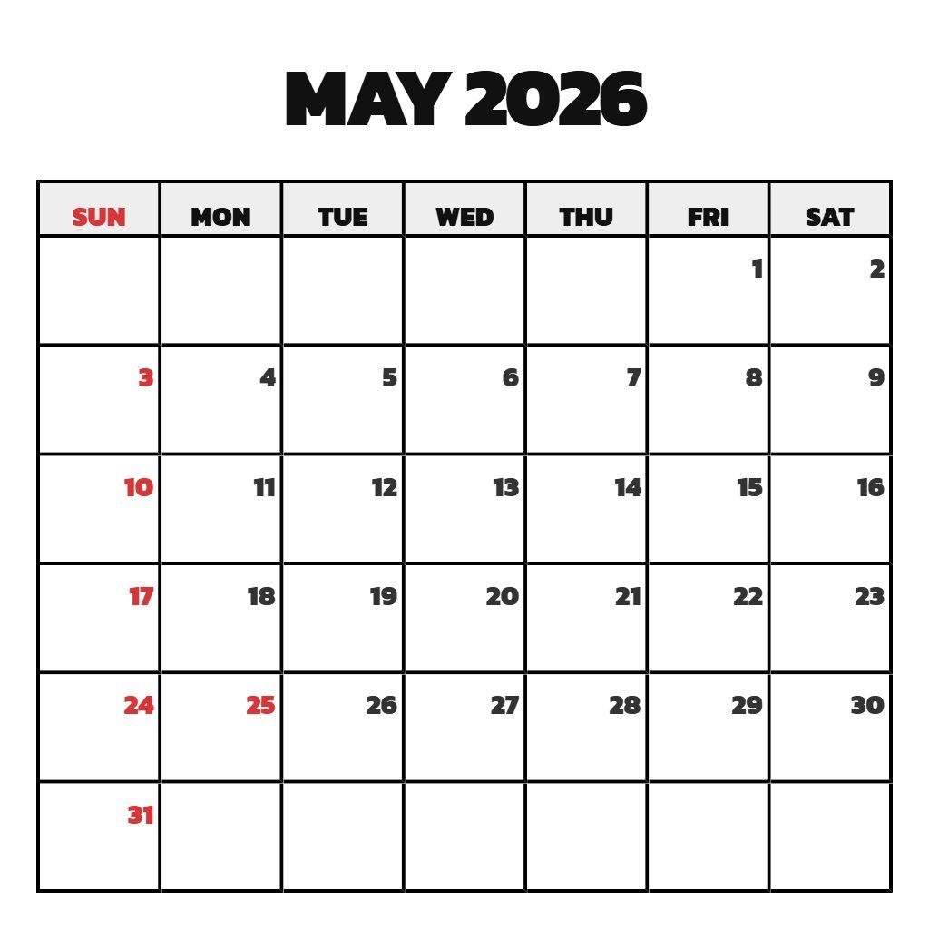 Cute May 2026 Calendar Printable Tree Wallpaper PDF Download