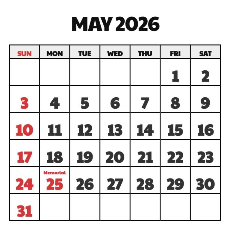 May 2026 Calendar Printable Tree PDF Download