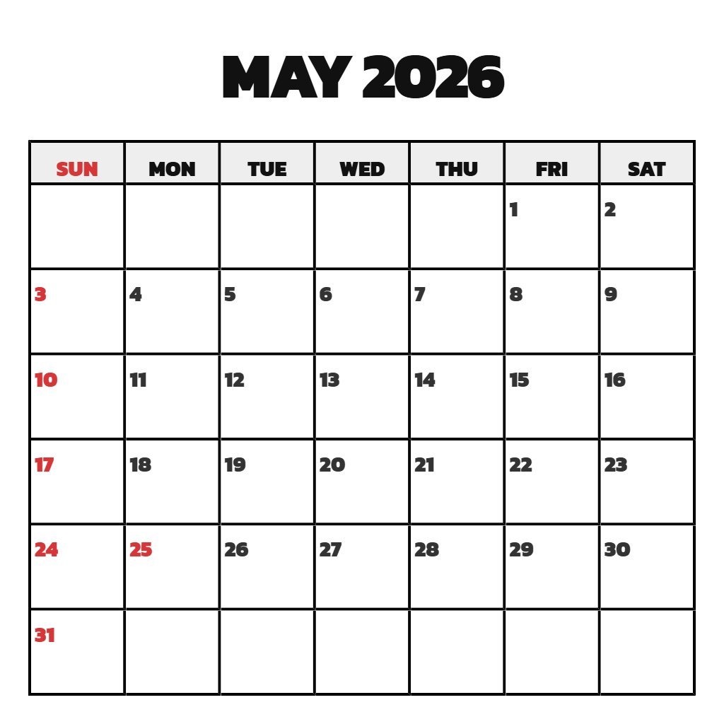 Cute May June 2026 Calendar Printable Schedule PDF Download Cute May June 2026 Calendar Printable Schedule PDF Download