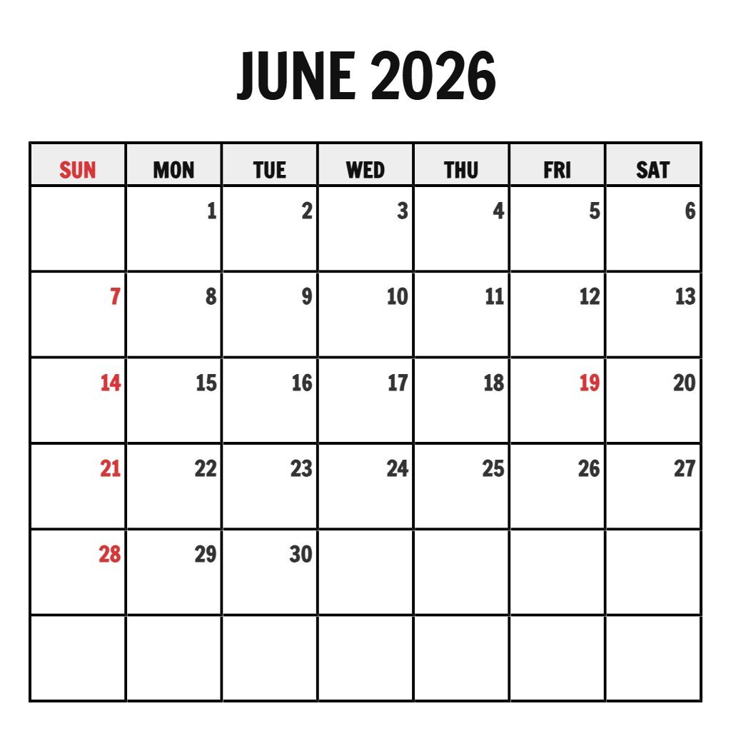 Cute Printable Calendar 2026 June July August Notes PDF Download
