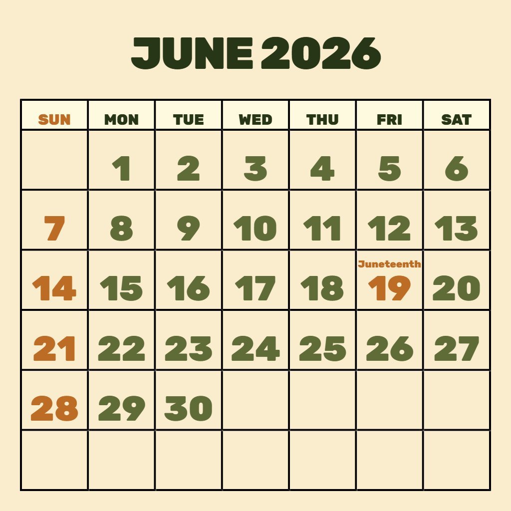 Custom Printable Calendar 2026 June July August Notes PDF Download