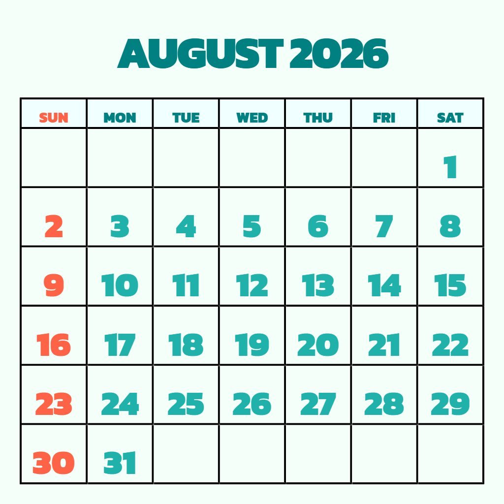 Editable Printable Calendar August 2026 Pdf Planning PDF Download Editable Printable Calendar August 2026 Pdf Planning PDF Download