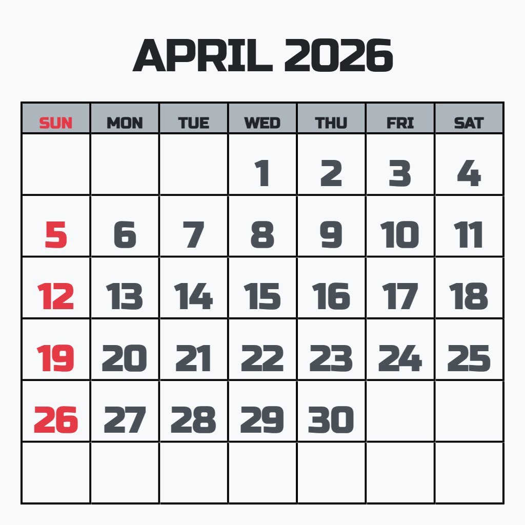 Editable Printable Calendar For April 2026 Wallpaper PDF Download Editable Printable Calendar For April 2026 Wallpaper PDF Download