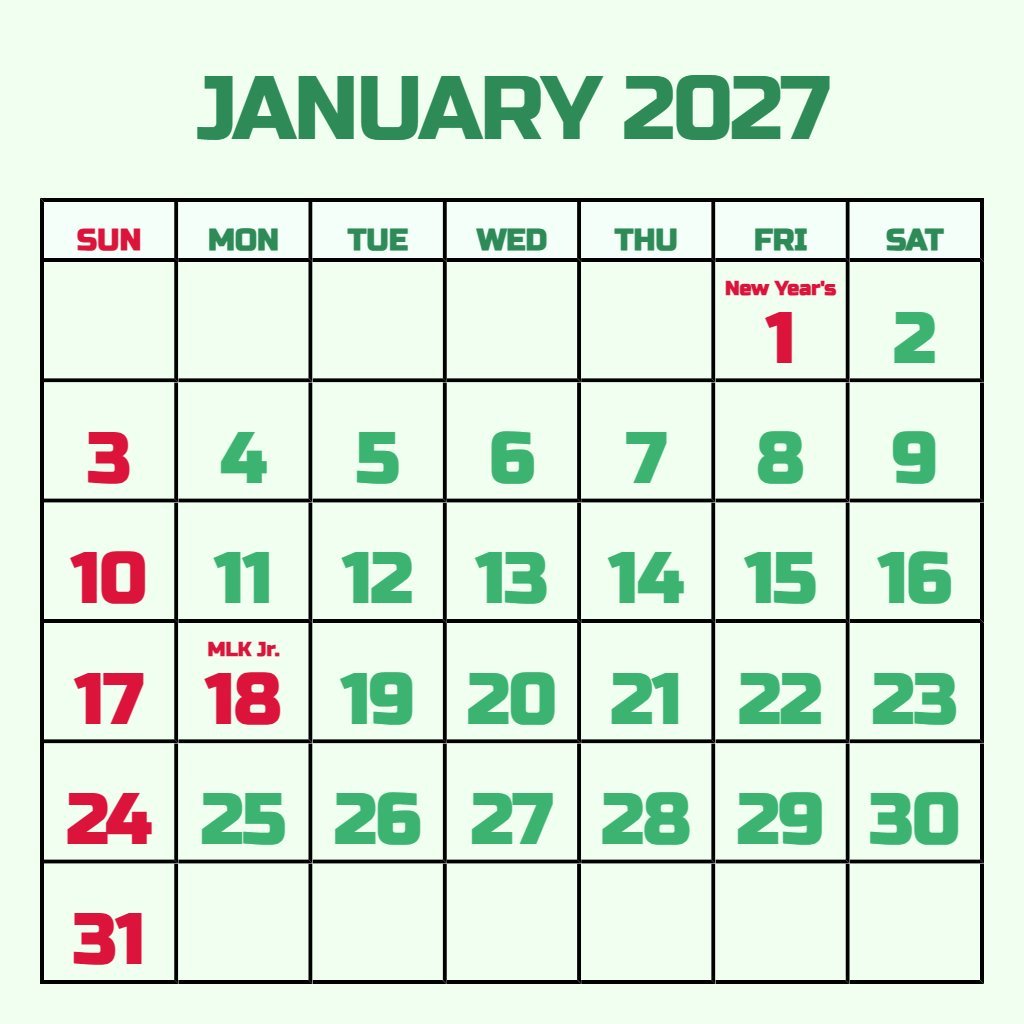 Free Printable Calendar January February 2027 Wallpaper PDF Download