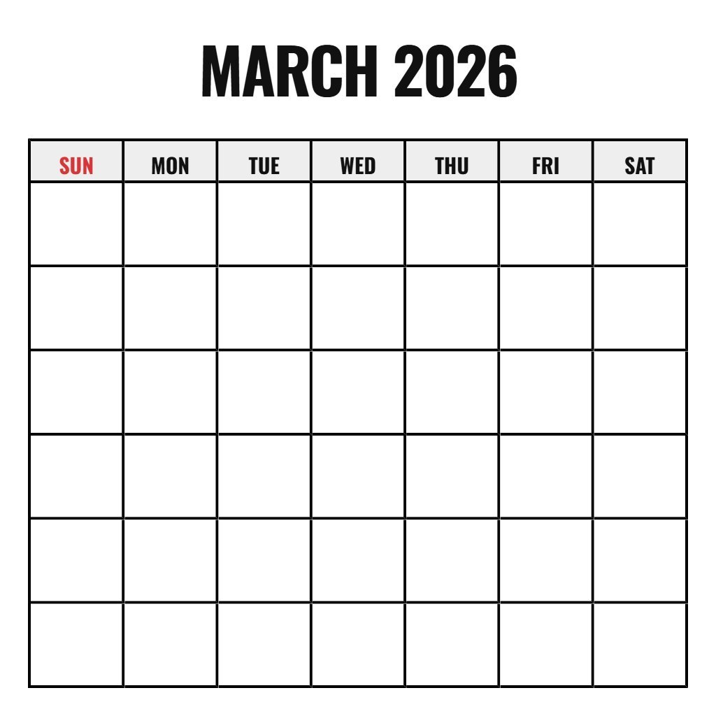 Printable Calendar March April 2026 Blank PDF Download Printable Calendar March April 2026 Blank PDF Download