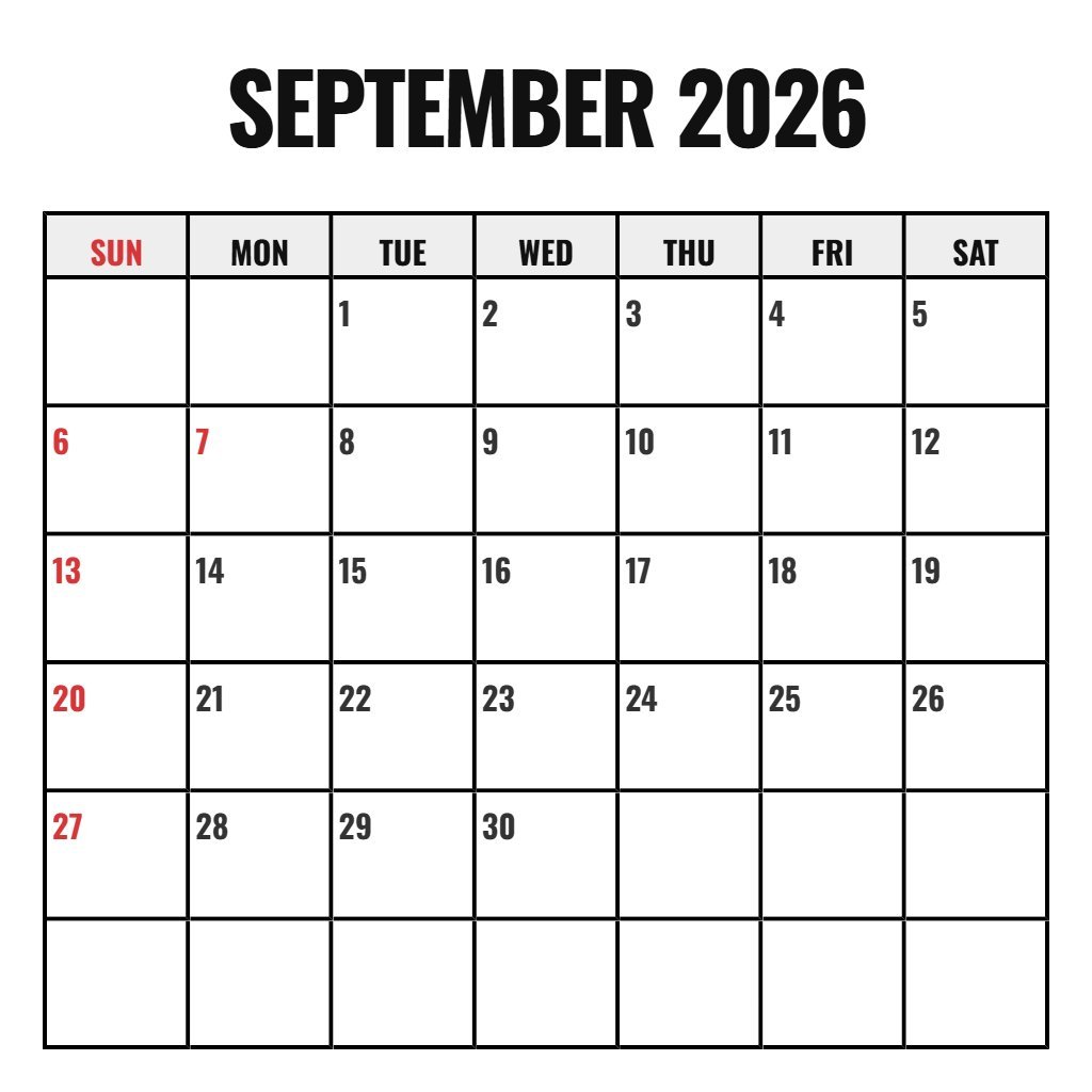 Free Printable Calendar September And October 2026 Wallpaper PDF Download Free Printable Calendar September And October 2026 Wallpaper PDF Download