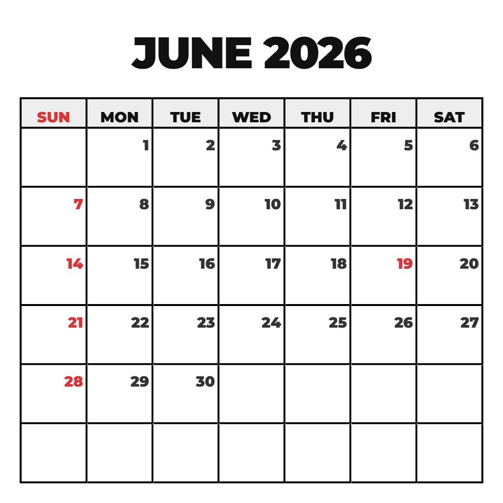 Custom Printable June And July 2026 Calendar Planning PDF Download Custom Printable June And July 2026 Calendar Planning PDF Download