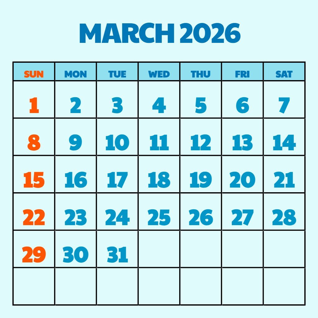 Editable Printable March 2026 Calendar With Holidays Schedule PDF Download Editable Printable March 2026 Calendar With Holidays Schedule PDF Download