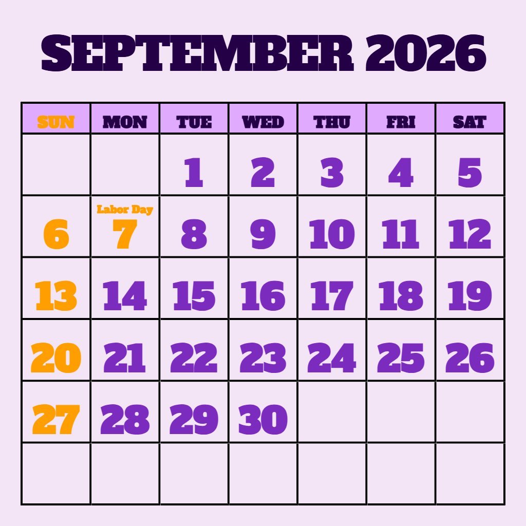 Cute September 2026 Calendar Printable Pdf Notes PDF Download